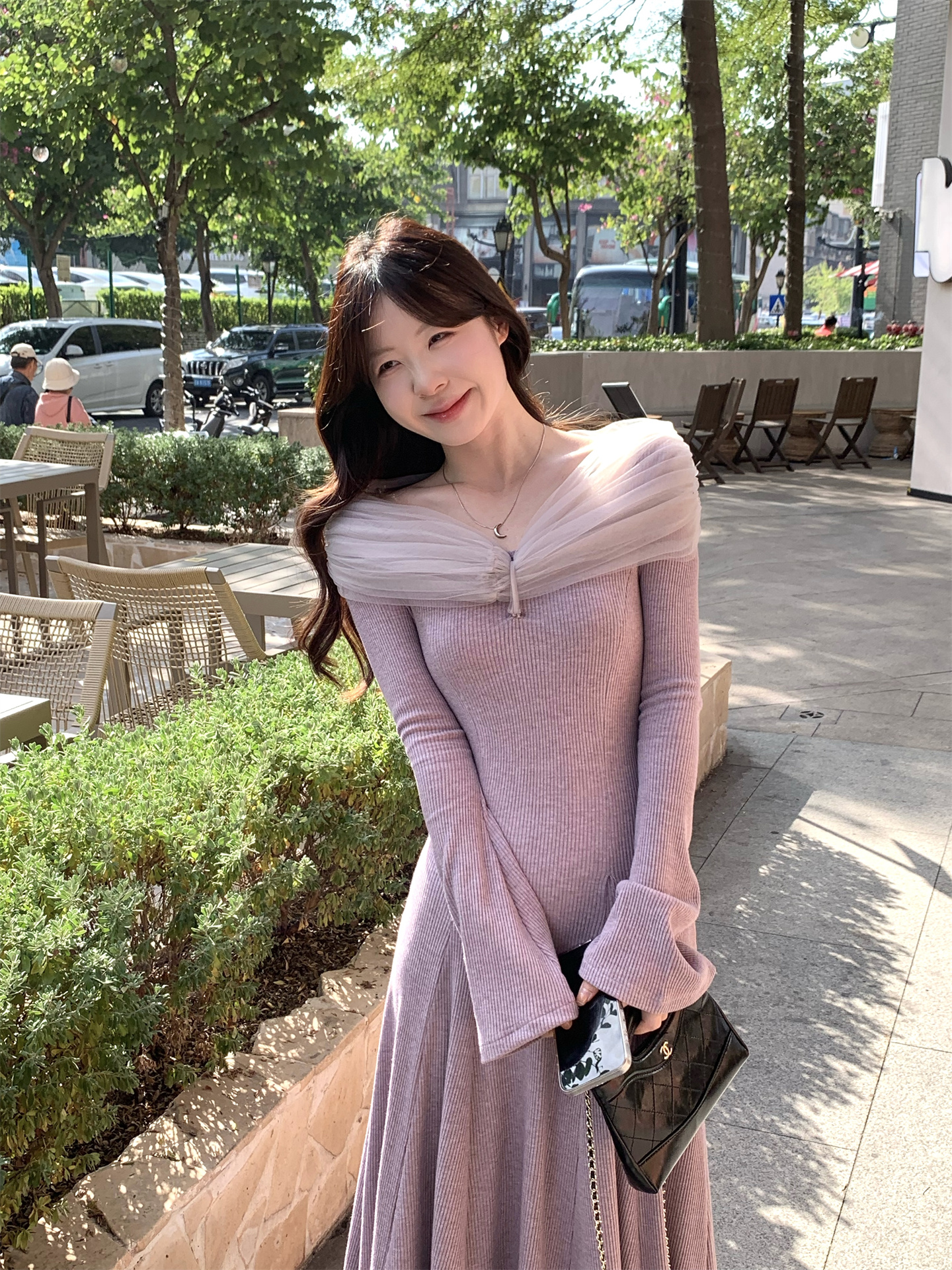 Off-Shoulder Sweet and Spicy Slim Fit Dress